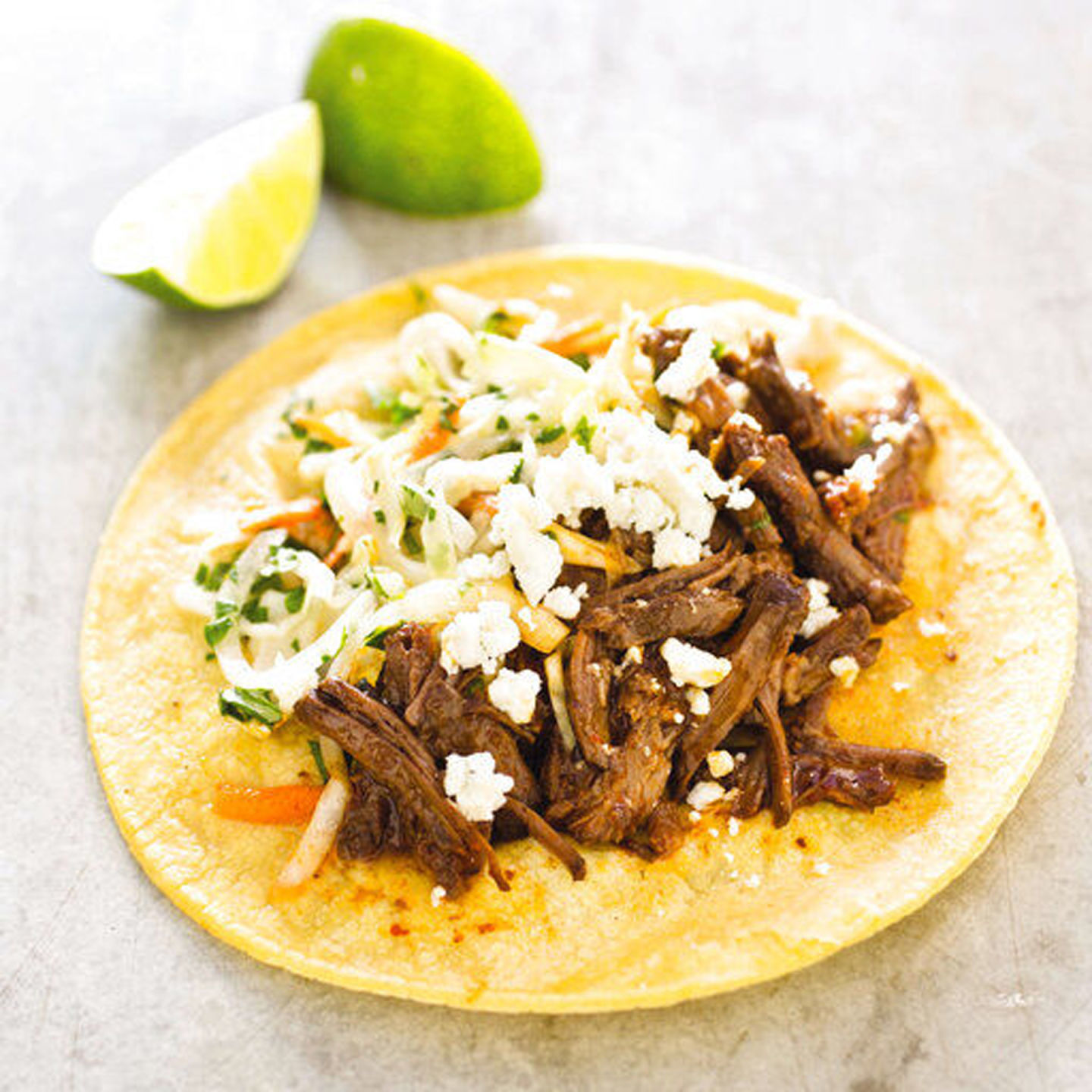 Short rib beer tacos